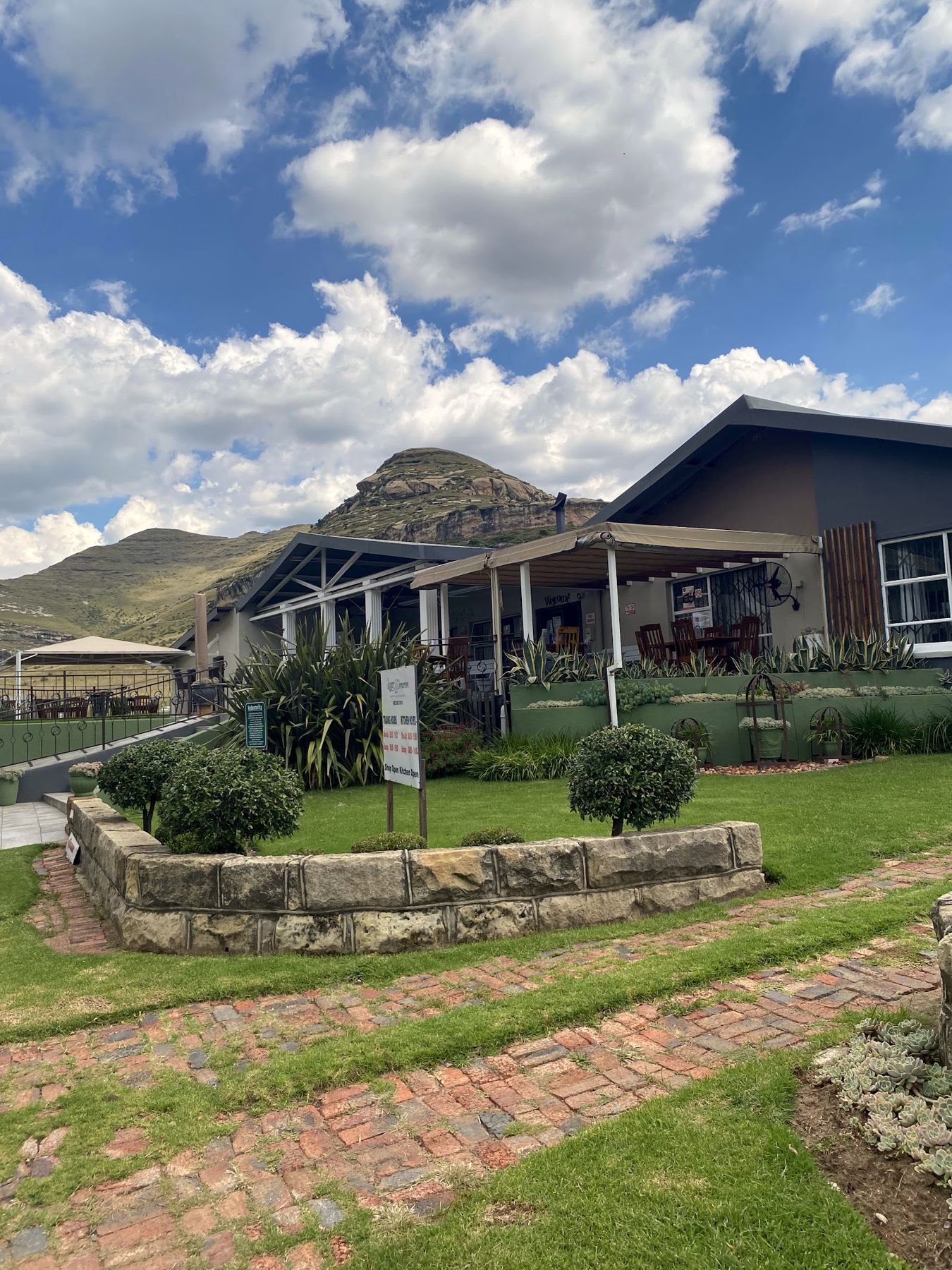 The restaurant and garden